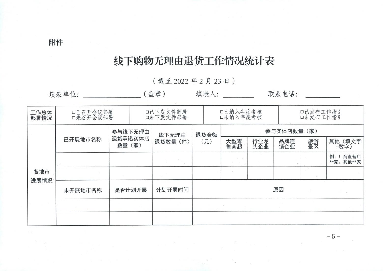 关于进一步推进“线下购物七日无理由退货”活动的通知(图5)